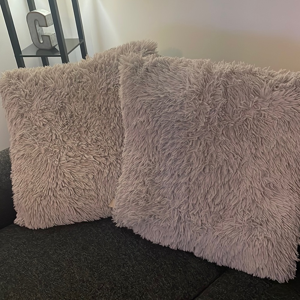 Brand New Fuzzy Pillows Set of 2